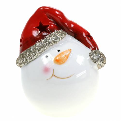 Floristik24 Bonhomme de neige avec lumière LED 10,5 cm 2pcs