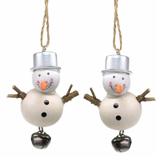 Floristik24 Décorations de sapin de Noël bonhomme de neige à accrocher 7cm 6pcs