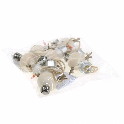 Floristik24 Décorations de sapin de Noël bonhomme de neige à accrocher 7cm 6pcs