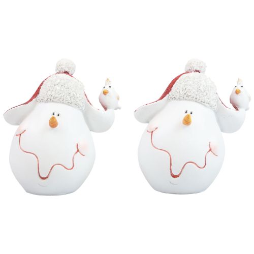 Floristik24 Décoration de table Décoration de Noël bonhomme de neige avec chapeau H13cm 2pcs