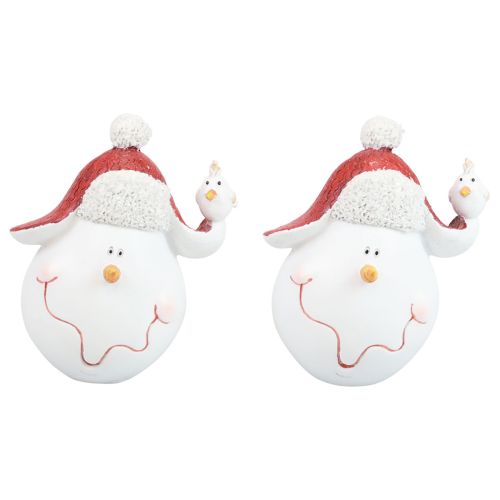 Article Décoration de table Décoration de Noël bonhomme de neige avec chapeau H13cm 2pcs