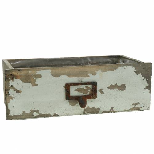 Floristik24 Jardinière tiroir en bois gris antique 27cm x 13cm