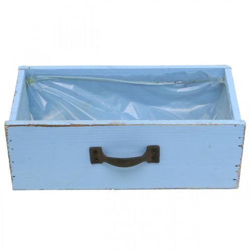 Article Bac à plantes bois bleu clair shabby chic bac à plantes 25×13×8cm