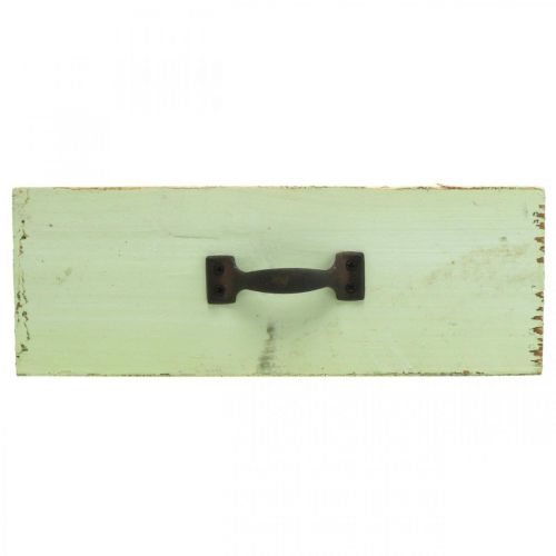 Floristik24 Bac à plantes en bois vert clair vintage 25×13×8cm