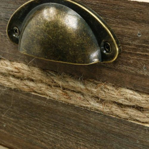 Floristik24 Bac à plantes tiroir en bois bac à fleurs 26/20/14cm lot de 3