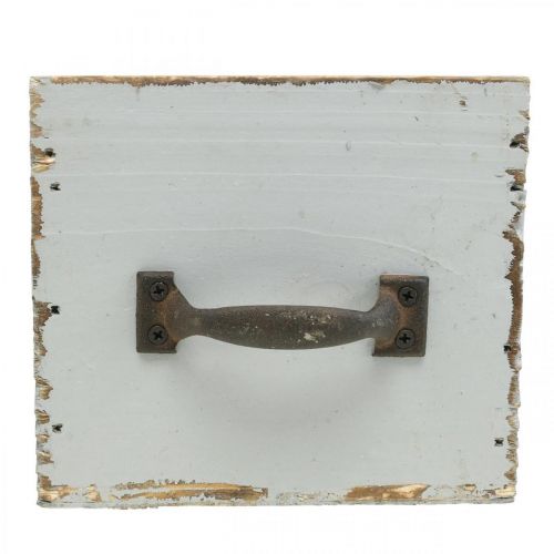 Floristik24 Tiroir à plantes shabby chic tiroir en bois gris 12.5×12.5×11cm