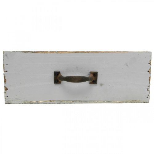 Floristik24 Jardinière Bois Tiroir Shabby Chic Gris 25x13x9cm