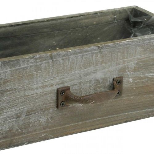 Floristik24 Boîte à plantes tiroir bois shabby chic blanc lavé 25x13x9cm