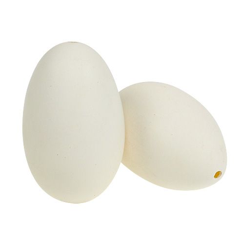 Floristik24 Oeufs de cygne 9cm blanc 4 pcs