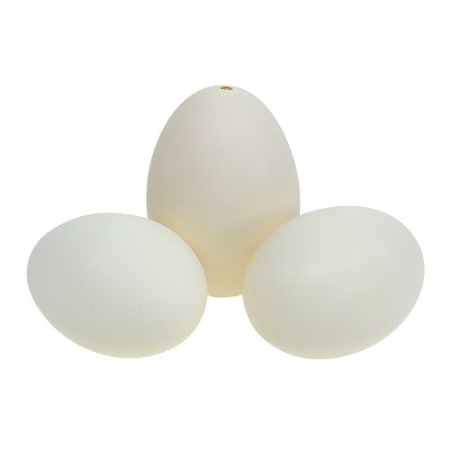 Floristik24 Oeufs de cygne 9cm blanc crème 6pcs