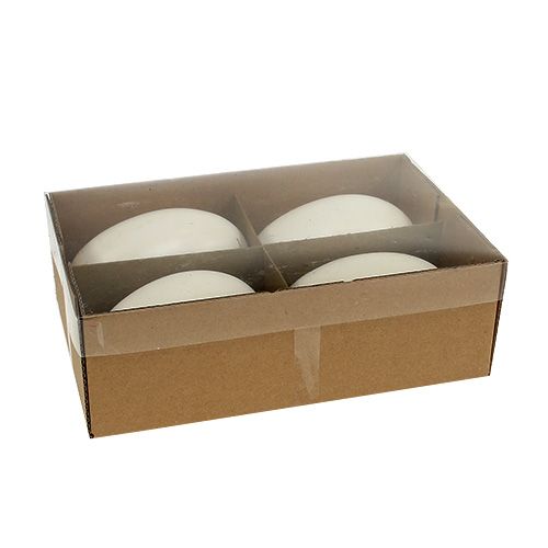 Floristik24 Oeufs de cygne 9cm blanc 4 pcs