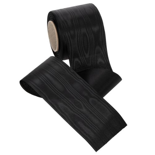 Ruban noir pour couronne, 75 mm, 25 m - ruban de deuil en acétate pour impression et décoration. | Floristik24.be