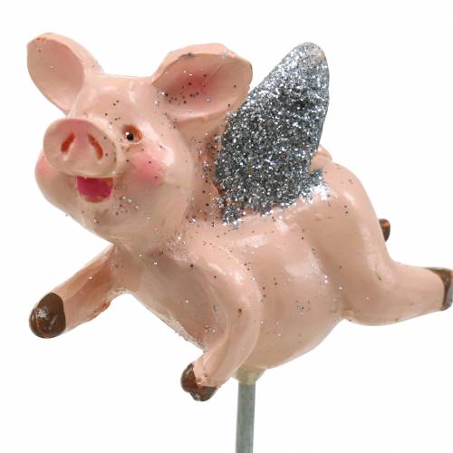 Floristik24 Deco plug cochon porte bonheur 6pcs