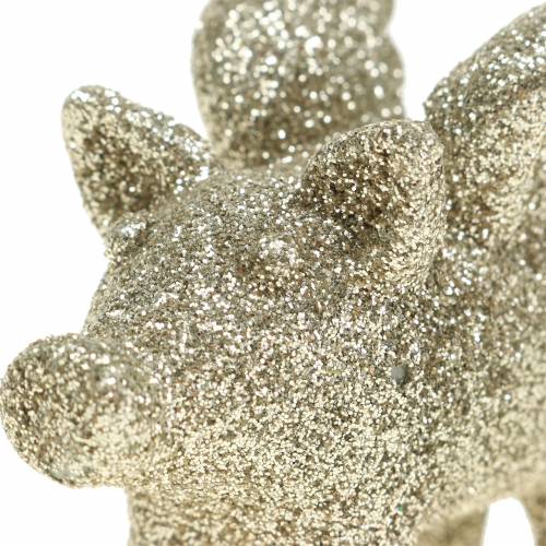 Floristik24 Cochon déco avec ailes or mica 6cm