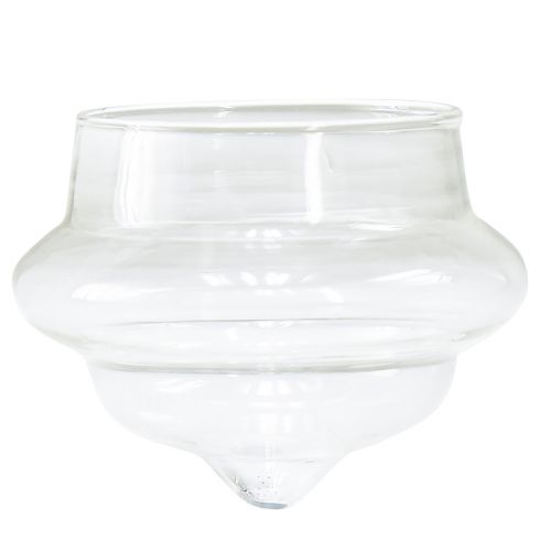 Photophore flottant en verre transparent Ø7,5cm H6cm