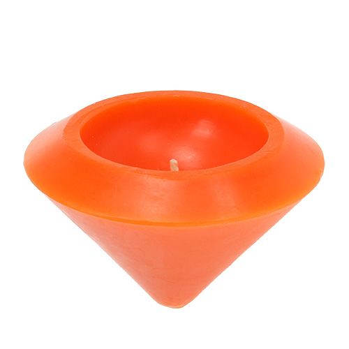 Bougie flottante orange Ø 13 cm