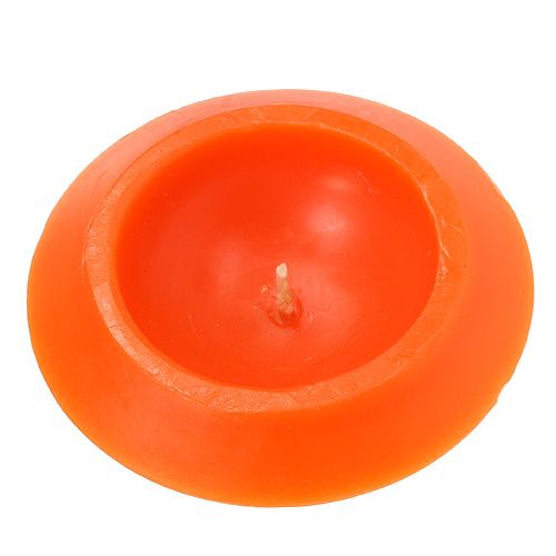 Floristik24 Bougie flottante orange Ø 13 cm