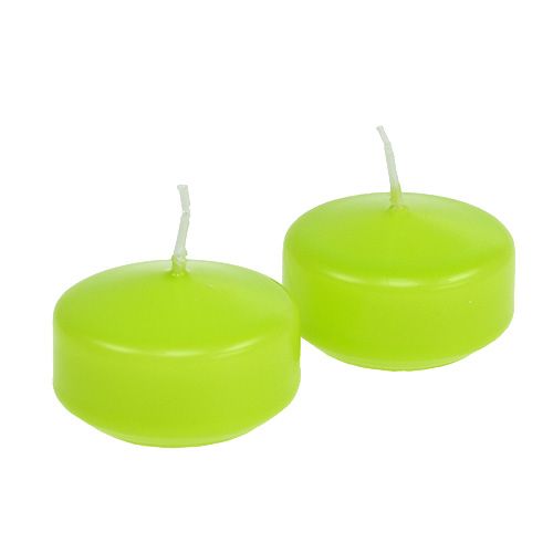 Floristik24 Bougies flottantes vertes 4,5 cm 8 pièces
