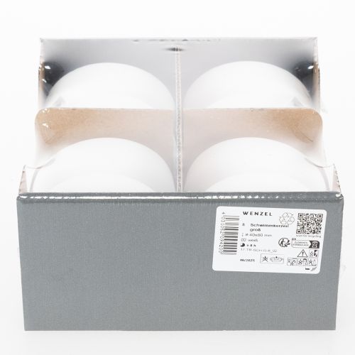 Article Bougie flottante pour soirées romantiques ou décorations festives, convient également à une utilisation extérieure. 8 cm, 8 cm de hauteur, lot de 8.