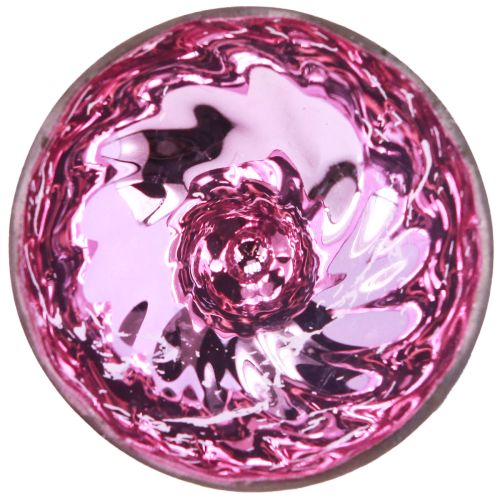 Article Bougeoir flottant en verre argenté violet Ø7cm 3pcs