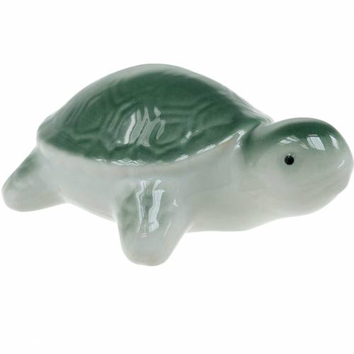 Floristik24 Tortue flottante en céramique verte 11,5cm 1 pièce