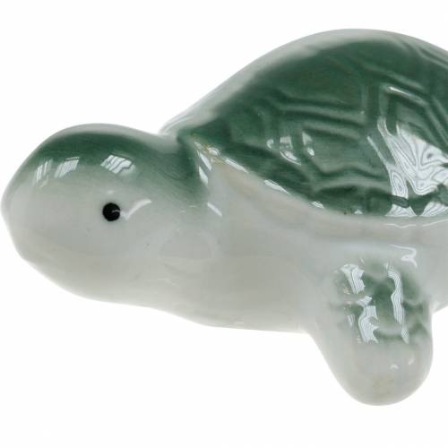 Floristik24 Tortue flottante en céramique verte 11,5cm 1 pièce