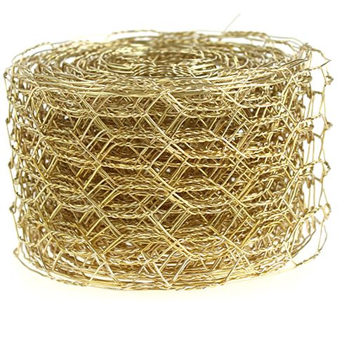 Floristik24 Tresse hexagonale 50mm 5m or