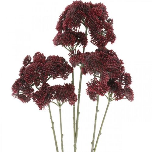 Floristik24 Décoration d&#39;automne en orpin rouge artificiel Sedum 70cm 3pcs