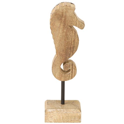 Article Décoration hippocampe avec perles en bois de manguier décoration maritime 20cm