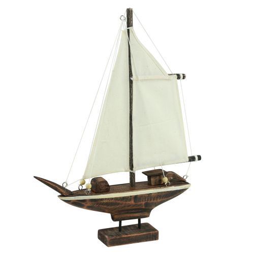 Article Décoration de voilier en bois de pin marron 22,5×4×29cm