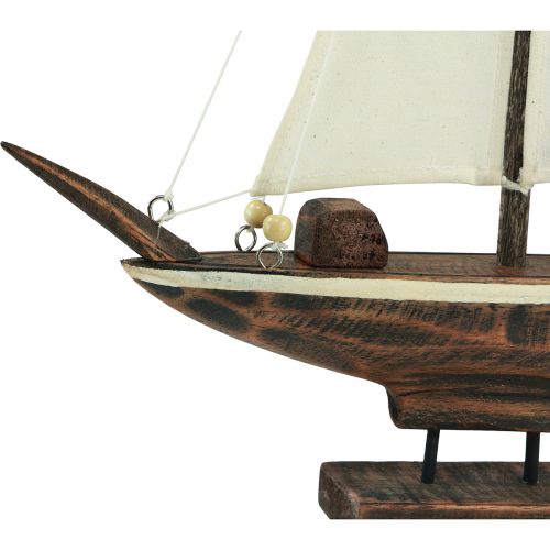 Article Décoration de bateau à voile en bois de pin marron 32×5×41cm