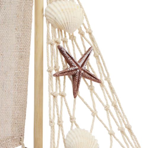 Floristik24 Décoration de voilier voilier bois marron 17,5×4×27,5cm