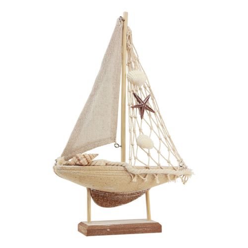 Floristik24 Décoration de voilier voilier bois marron 17,5×4×27,5cm