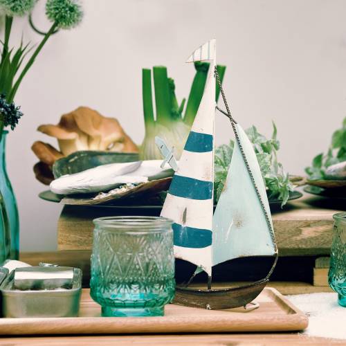 Floristik24 Voilier métal 15cm x 28cm