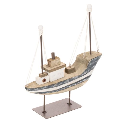 Décoration de bateau, style maritime, en bois avec support, 20 cm | Floristik24.be