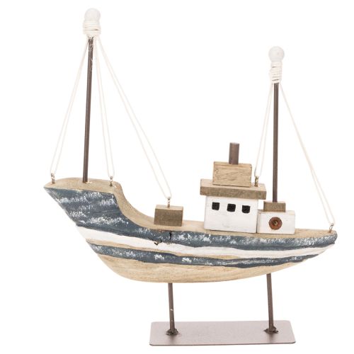 Décoration de bateau, style maritime, en bois avec support, 20 cm | Floristik24.be