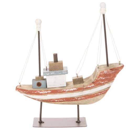 Maquette décorative de bateau en bois pour rebord de fenêtre 20 cm | Floristik24.be