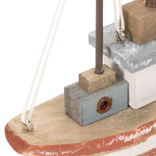 Maquette décorative de bateau en bois pour rebord de fenêtre 20 cm | Floristik24.be