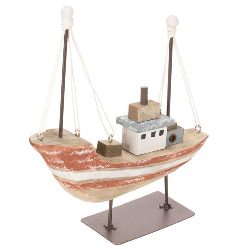 Maquette décorative de bateau en bois pour rebord de fenêtre 20 cm | Floristik24.be