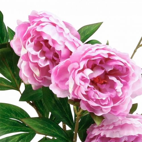 Article Fleur en soie pivoine artificielle rose violet 135cm