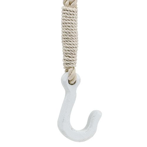 Floristik24 Treuil, gréement L80cm blanc, bleu, naturel