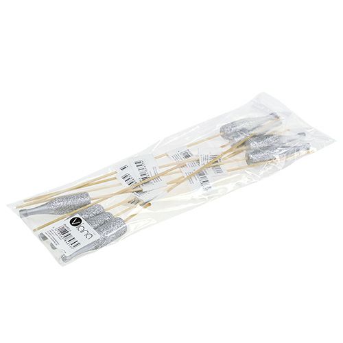 Article Bouchon pour bouteille de champagne 7cm avec mica L30cm 8 pcs