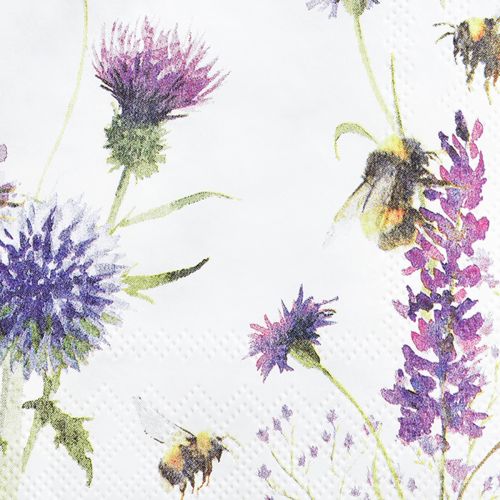 Article Serviettes d'été décoration bourdons abeilles 25x25cm 20 pcs