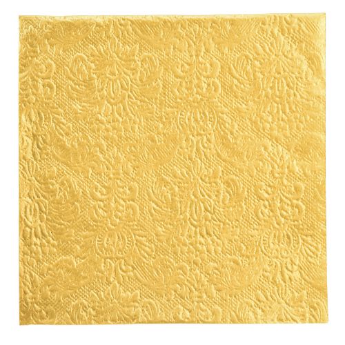 Serviettes Noël Motif Relief Or 33x33cm 15pcs