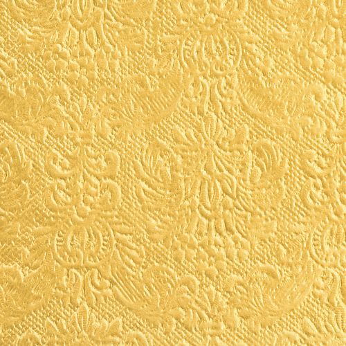 Article Serviettes dorées avec ornements en relief 33x33cm 15 pcs