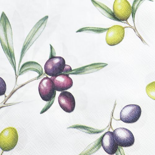 Article Serviettes aux olives décoration de table d&#39;été 33x33cm 20 pcs