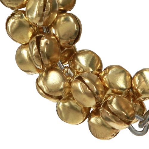 Floristik24 Ronds de serviette cloches en métal doré Ø5cm 8 pcs