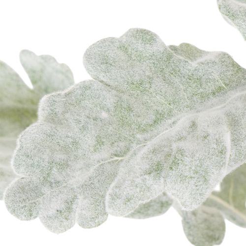 Branche de séneçon artificielle, feuille d'argent, finement travaillée, 45 cm, 3 pièces | Floristik24.be