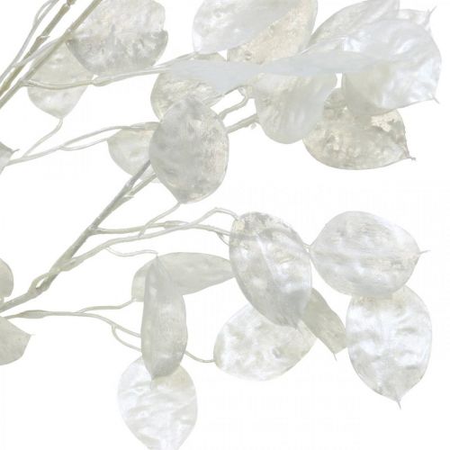Article Branche décorative feuille d&#39;argent branche Lunaria blanche branche artificielle 70cm
