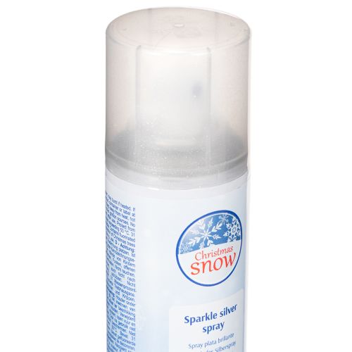 Spray neige argenté à paillettes pour fenêtres et décoration hivernale 150 ml | Floristik24.be